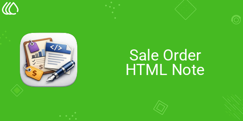 Sale Order HTML Note