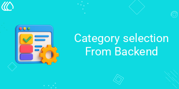 Category selection From Backend