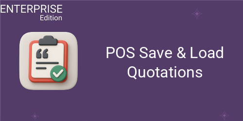 POS Save & Load Quotations For Enterprise