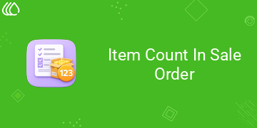 Item Count In Sale Order