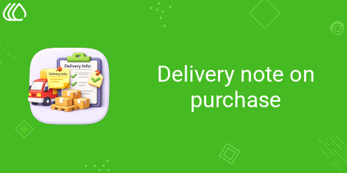 Delivery note on purchase