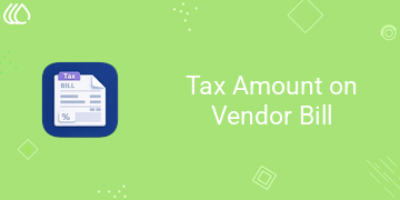 Tax Amount on Vendor Bill