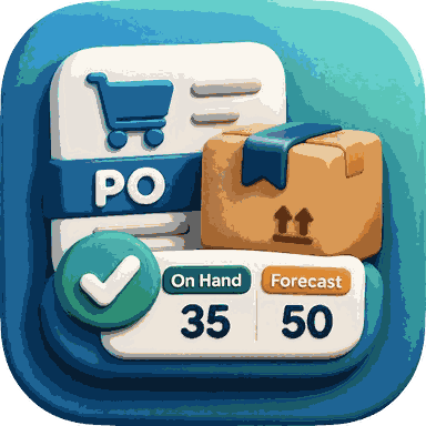 On Hand Quantity in Purchase Order