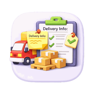 Delivery note on purchase