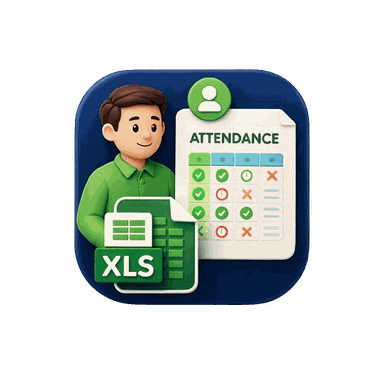 Employee Monthly Attendance report xls