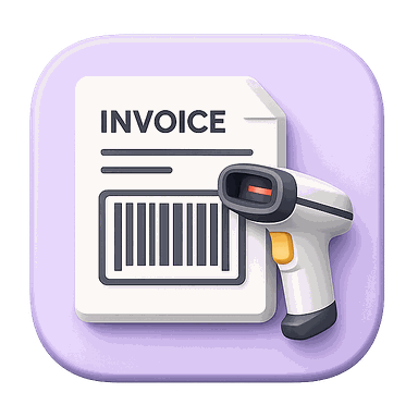 Invoice and invoice product barcode in report