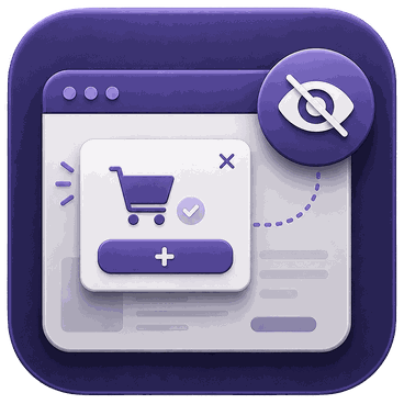 Website Hide Add to Cart Popup