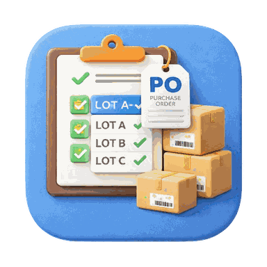 Purchase Order Multi Lots Selection